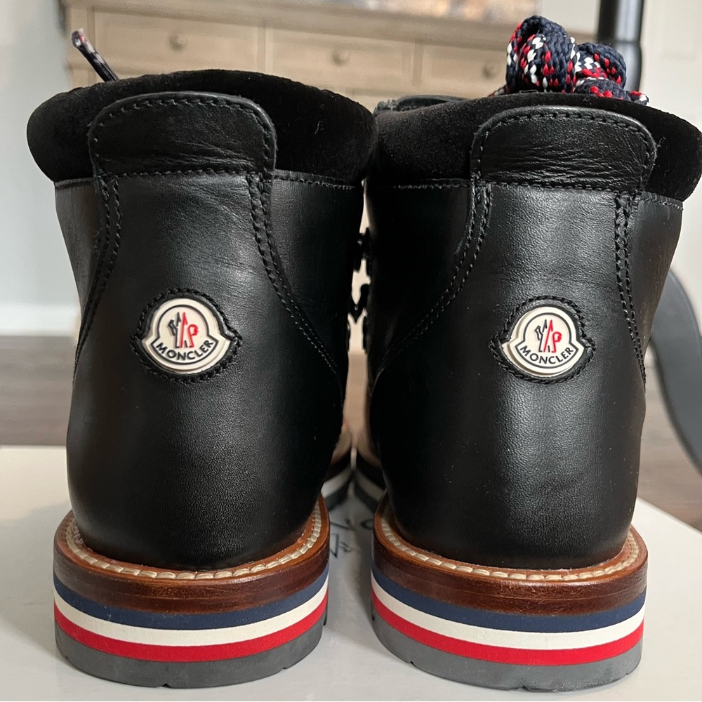 NWT Moncler Blanche Hiking Boots Black 38 - Picture 2 of 6
